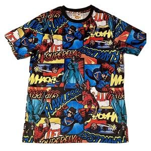 Men’s Oh Snap! Drill Clothing Co. Satin Graphic Comic Superhero Size M